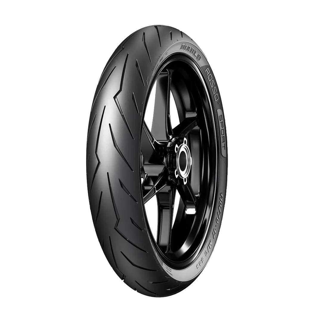 Pirelli Rosso Sport 100/80-17 Front Motorcycle Tire – Reliable Grip & Handling