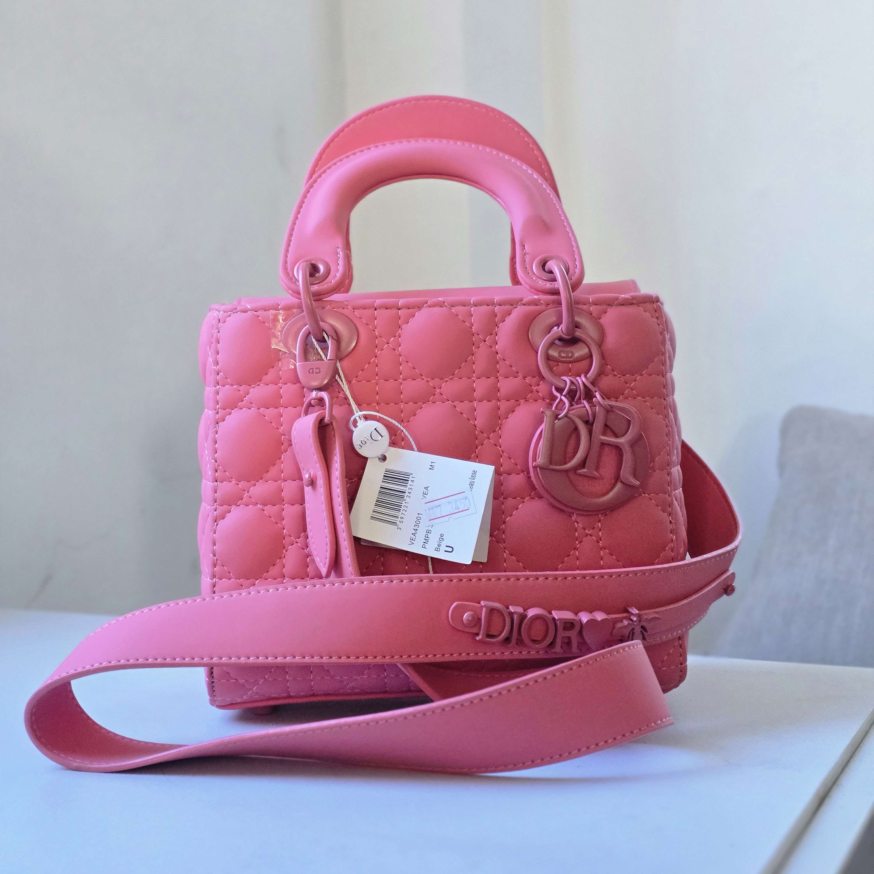 Luxury Pink Quilted Handbag